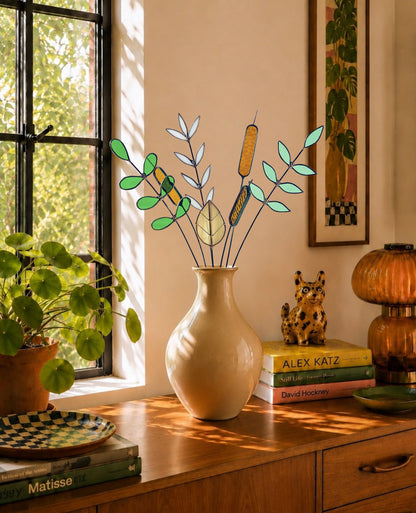 Stained Glass Botanical Arrangement | Everlasting Glass Bouquet