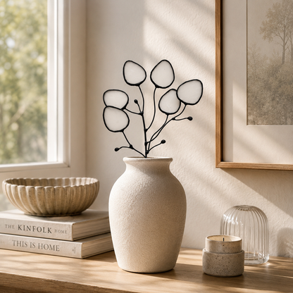 Glass Seafoam Eucalyptus Sprig - Samara Designs Studio