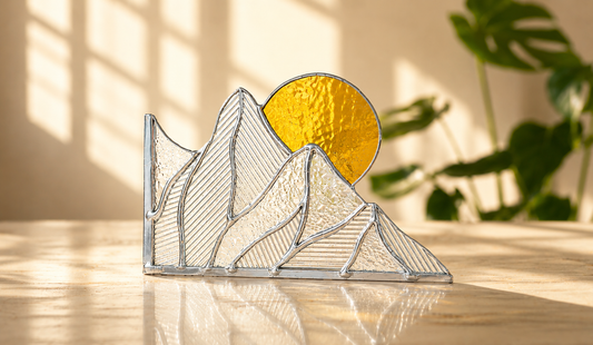 Stained Glass Mountain Scape - Samara Designs Studio