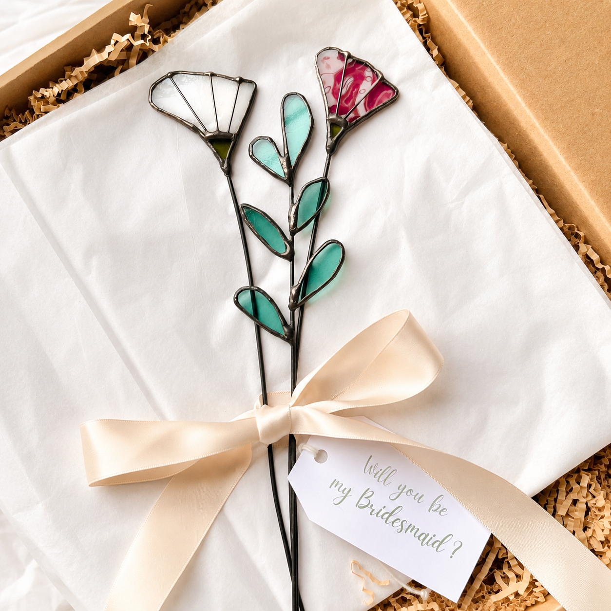 Personalized Stained Glass Keepsake Bouquet - Samara Designs Studio