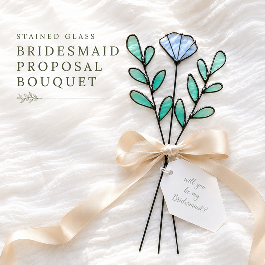 Personalized Stained Glass Keepsake Bouquet - Samara Designs Studio