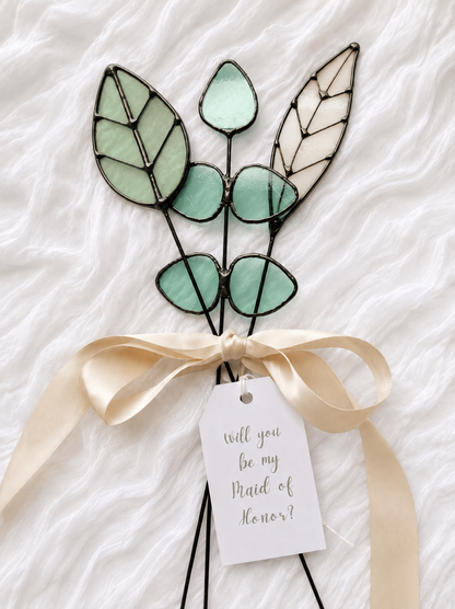 Personalized Stained Glass Keepsake Bouquet - Samara Designs Studio