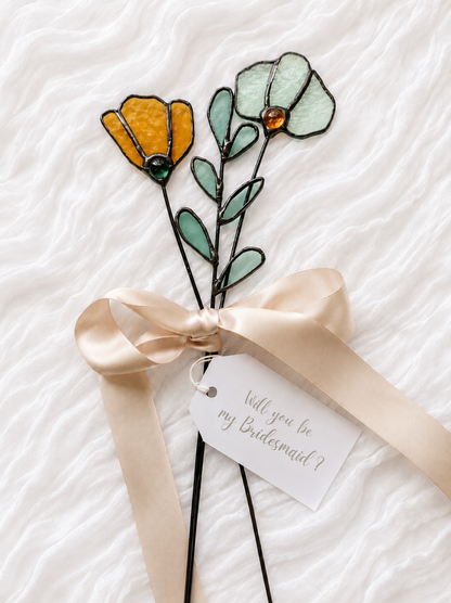 Personalized Stained Glass Keepsake Bouquet - Samara Designs Studio