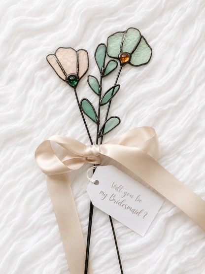 Personalized Stained Glass Keepsake Bouquet - Samara Designs Studio