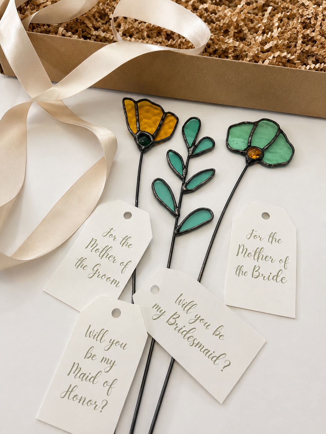 Personalized Stained Glass Keepsake Bouquet - Samara Designs Studio