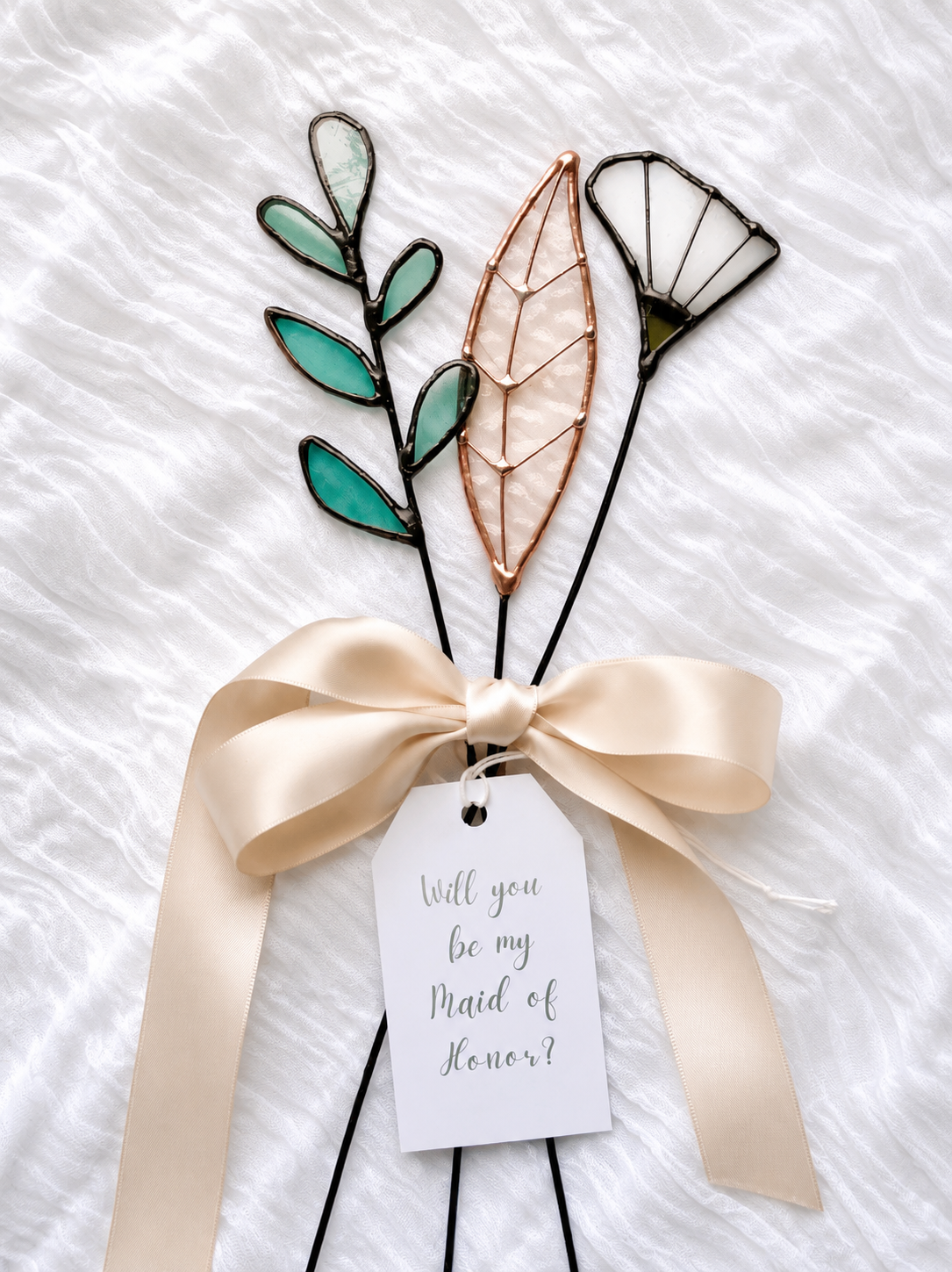 Personalized Stained Glass Keepsake Bouquet - Samara Designs Studio