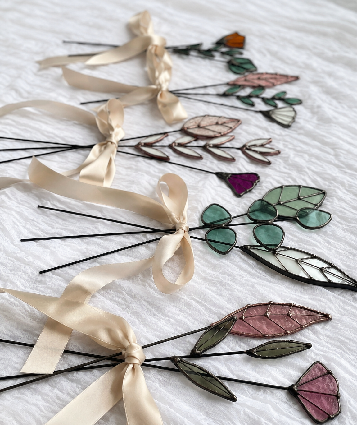 Personalized Stained Glass Keepsake Bouquet - Samara Designs Studio