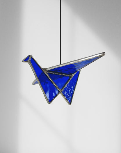 Stained Glass Origami Crane Mobile – Bird of Happiness - Samara Designs Studio