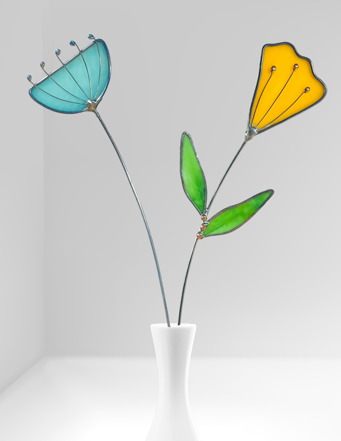 Handmade Stained Glass Floral Décor