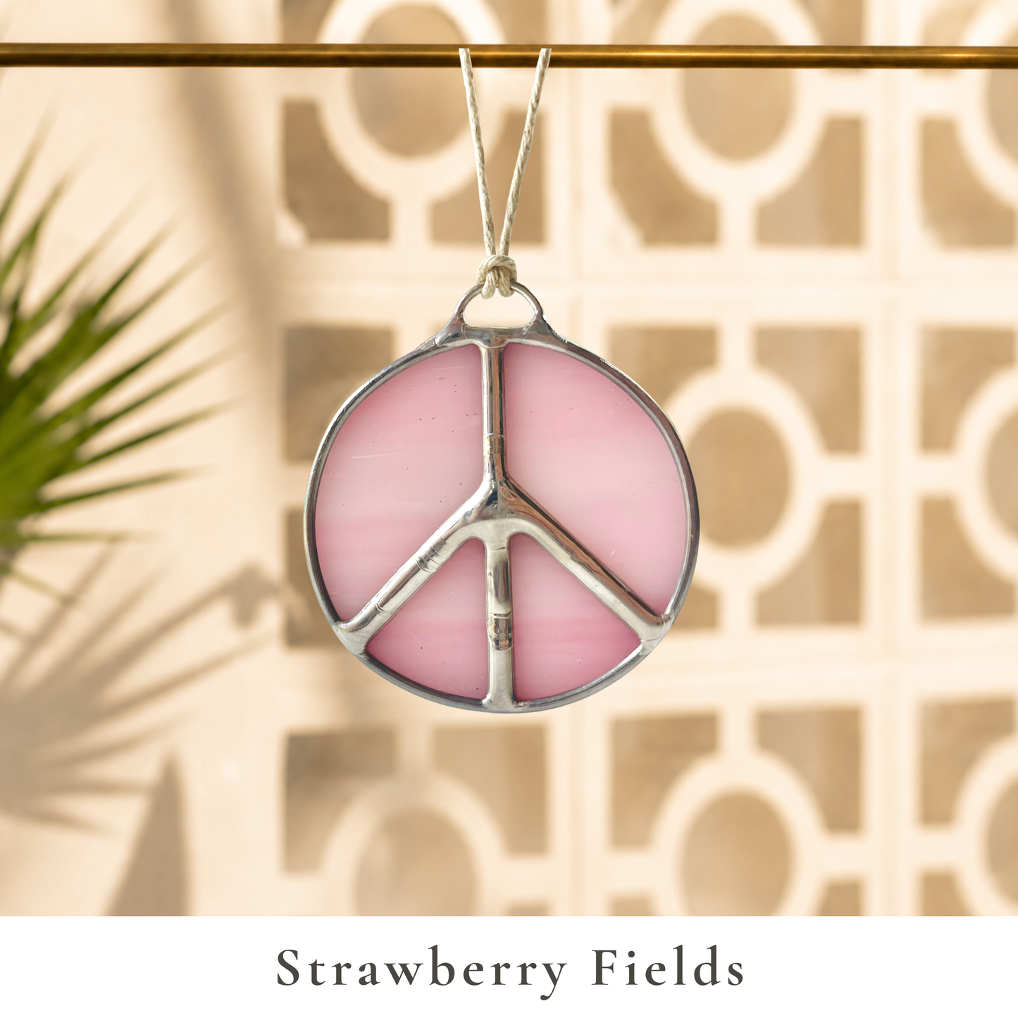 Peace Sign Stained Glass Suncatcher for Campers & Cozy Spaces - Samara Designs Studio