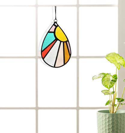 Drop of Sunshine Stained Glass Suncatcher - Samara Designs Studio