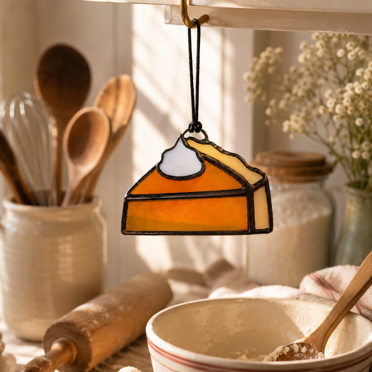 Stained Glass Cake & Pie Ornament Gift Set | Baker Gift, Christmas Ornaments & Suncatchers