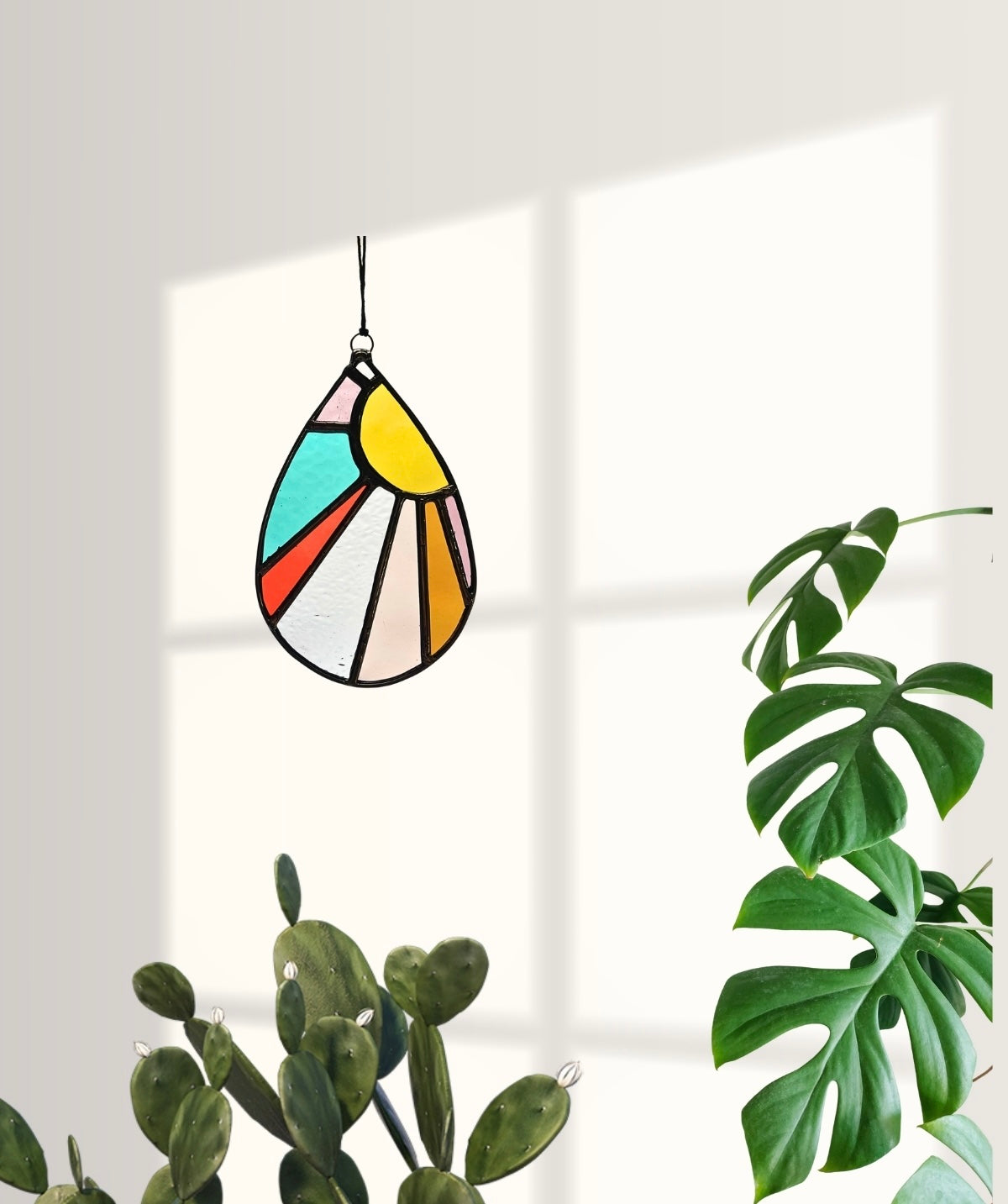 Drop of Sunshine Stained Glass Suncatcher - Samara Designs Studio