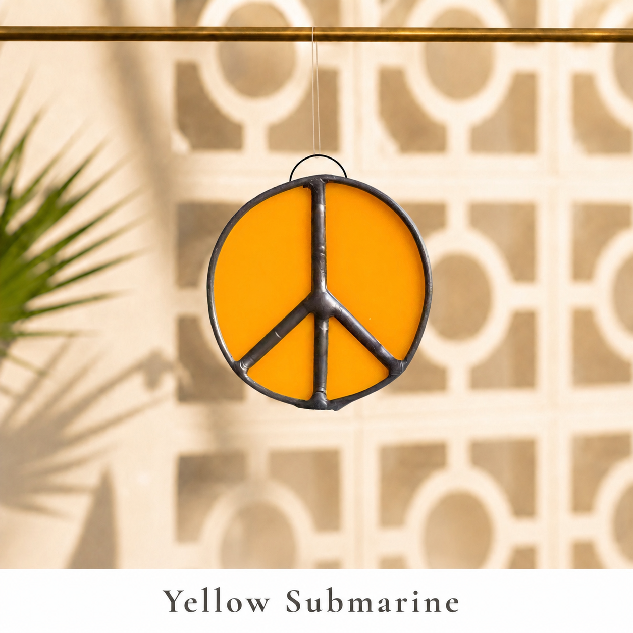 Peace Sign Stained Glass Suncatcher - Samara Designs Studio
