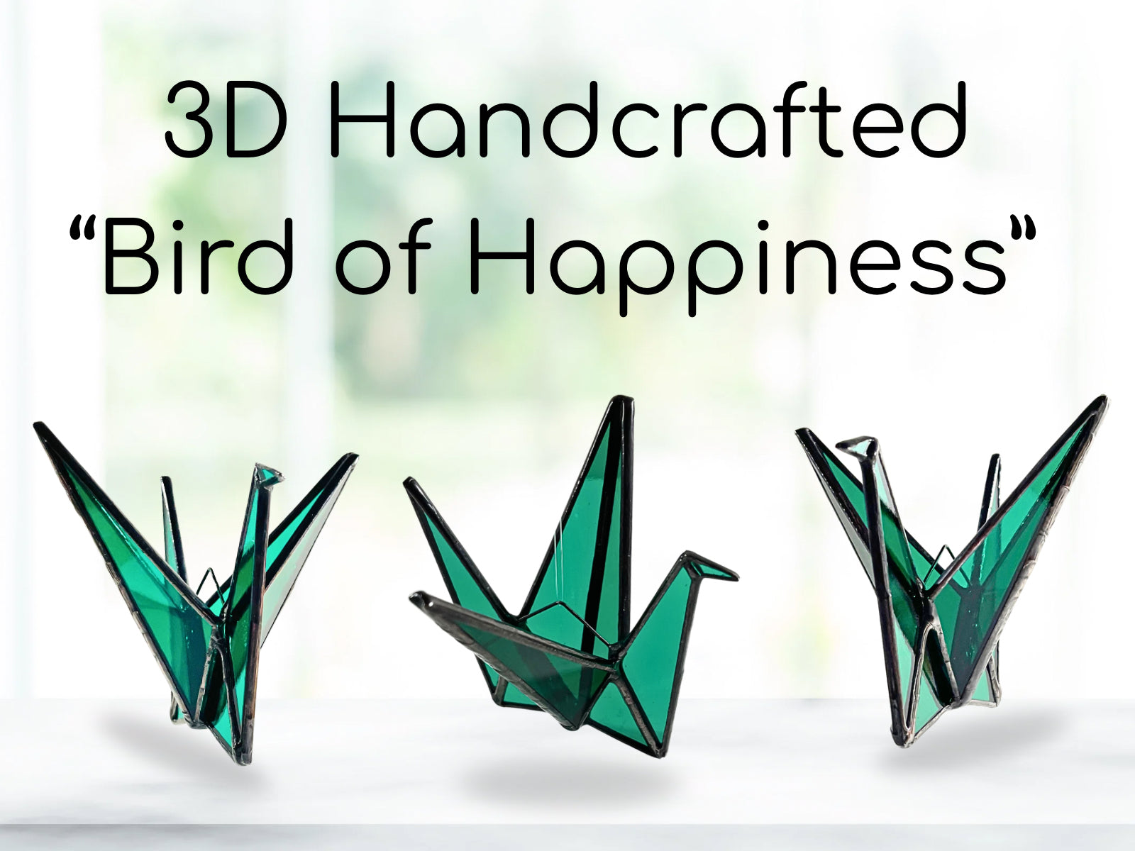 Stained Glass Origami Crane Mobile – Bird of Happiness - Samara Designs Studio
