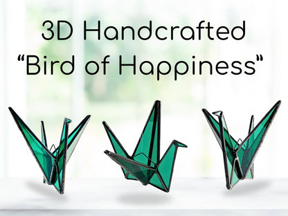 Stained Glass Origami Crane Mobile – Bird of Happiness - Samara Designs Studio