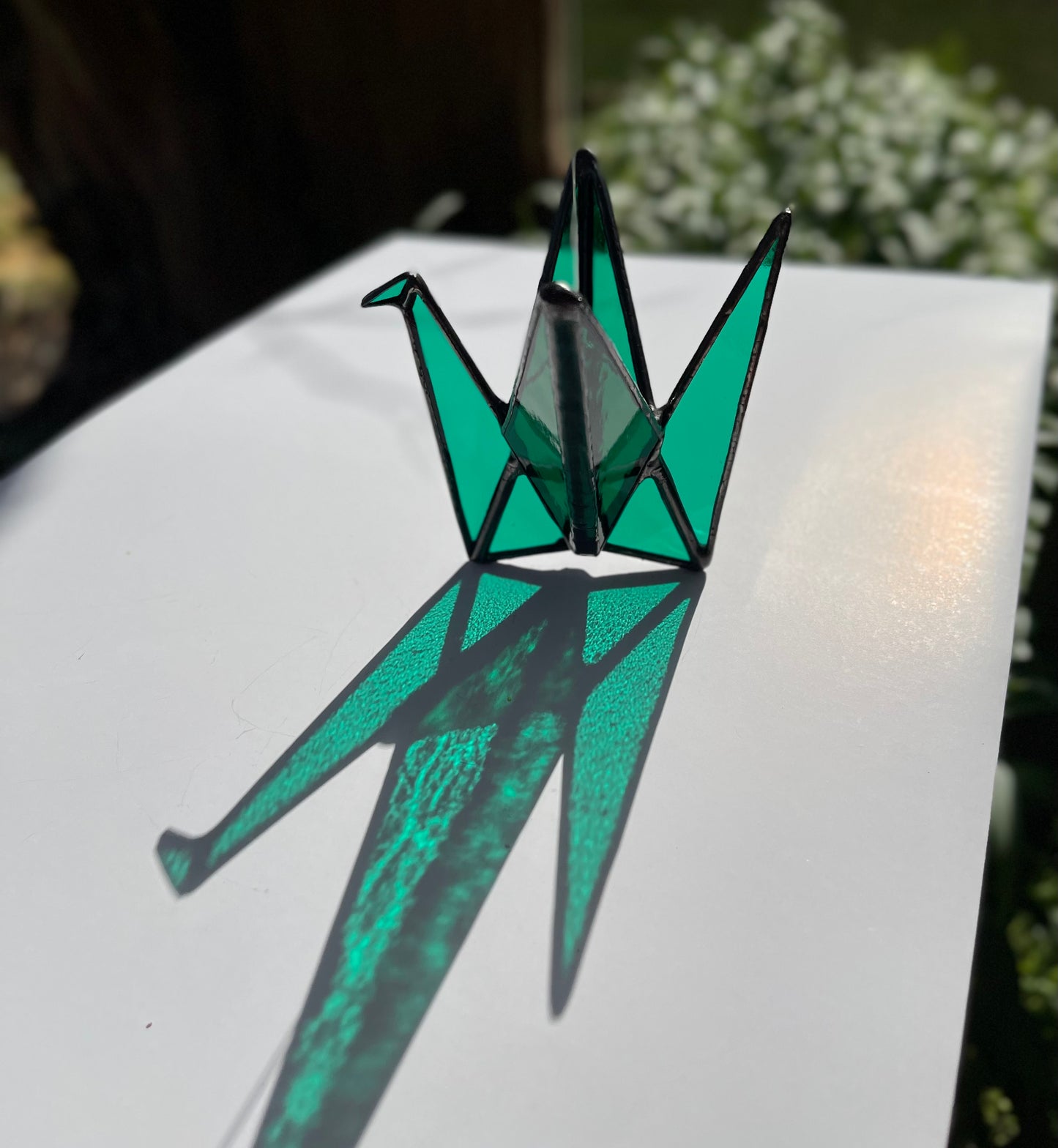 Rainbow Pride Stained Glass Crane Mobile | LGBTQ+, Transgender, Queer, Bisexual Inspired Decor - Samara Designs Studio