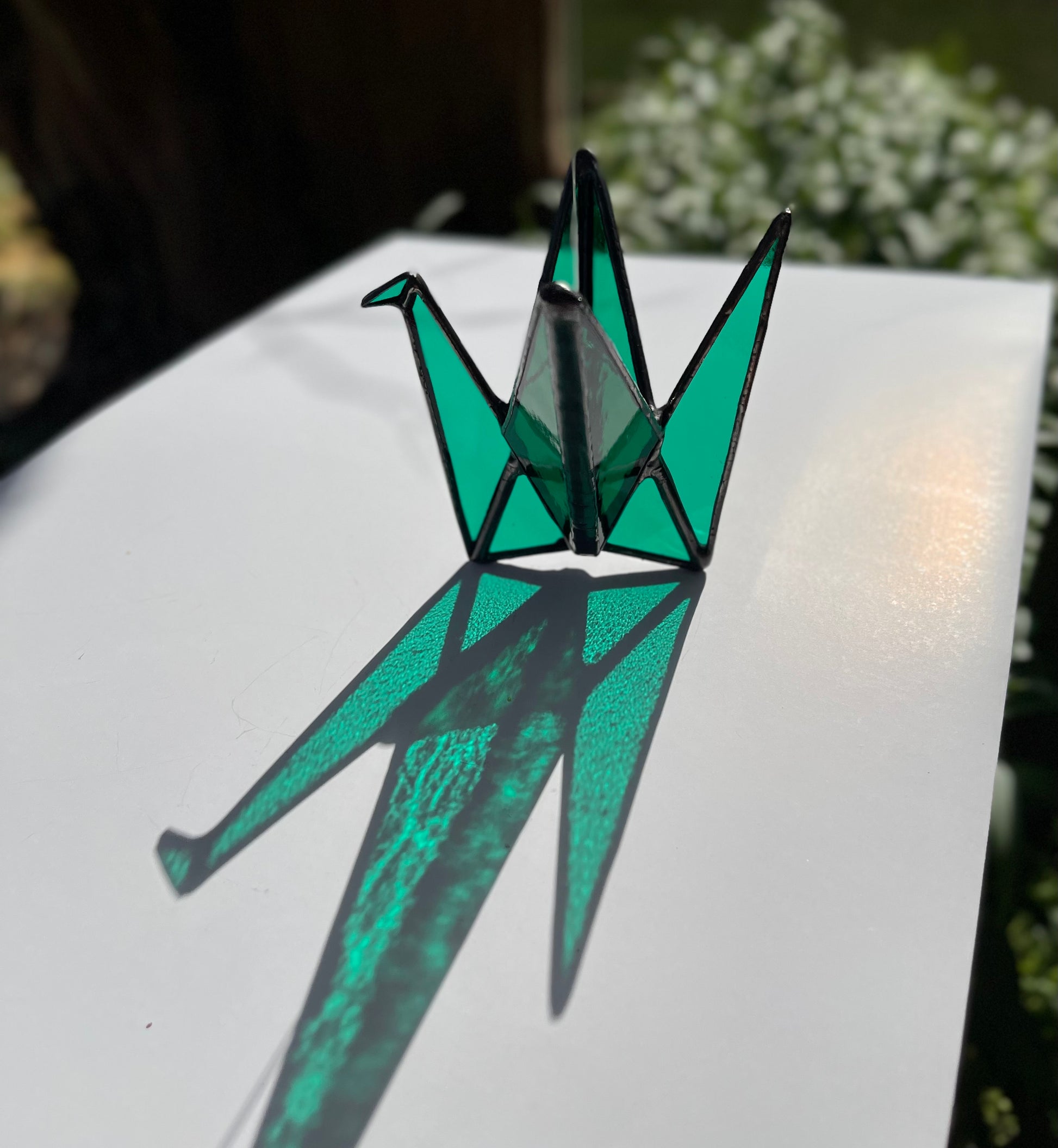 Rainbow Pride Stained Glass Crane Mobile | LGBTQ+, Transgender, Queer, Bisexual Inspired Decor - Samara Designs Studio