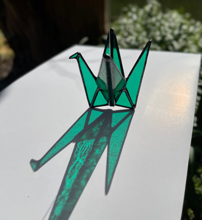 Rainbow Pride Stained Glass Crane Mobile | LGBTQ+, Transgender, Queer, Bisexual Inspired Decor - Samara Designs Studio