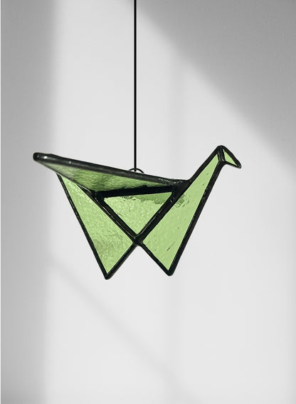 Stained Glass Origami Crane Mobile – Bird of Happiness - Samara Designs Studio