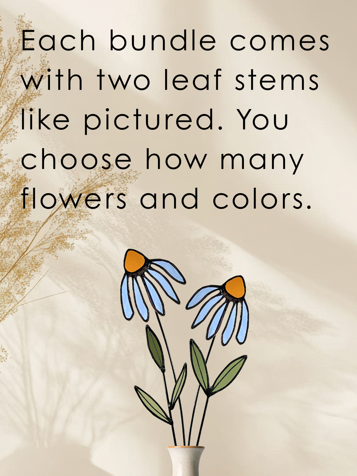 Stained Glass Coneflower Bouquet Set - Samara Designs Studio