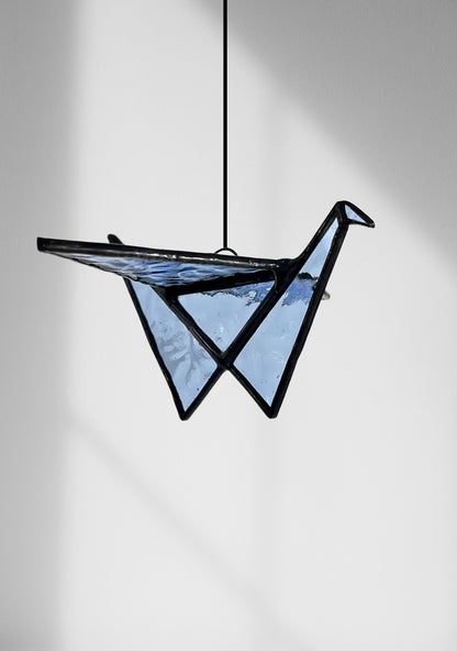 Stained Glass Origami Crane Mobile – Bird of Happiness - Samara Designs Studio