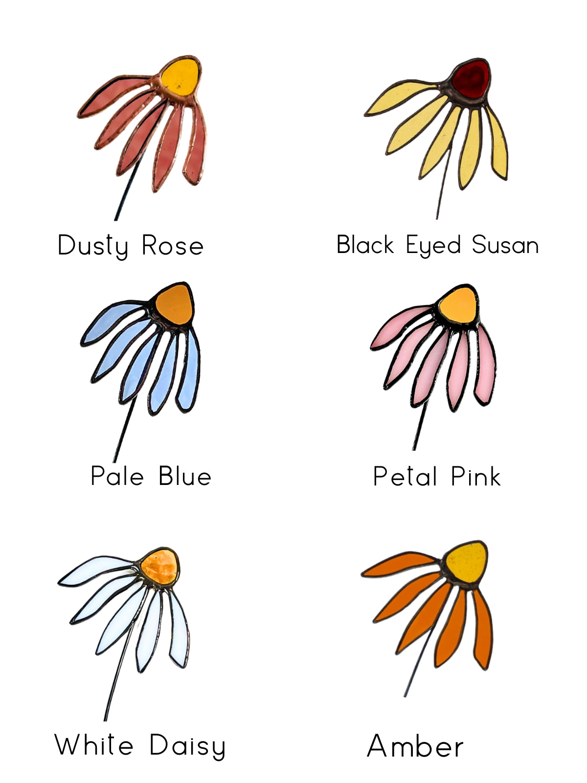 Stained Glass Wildflower Bouquet Set - Samara Designs Studio