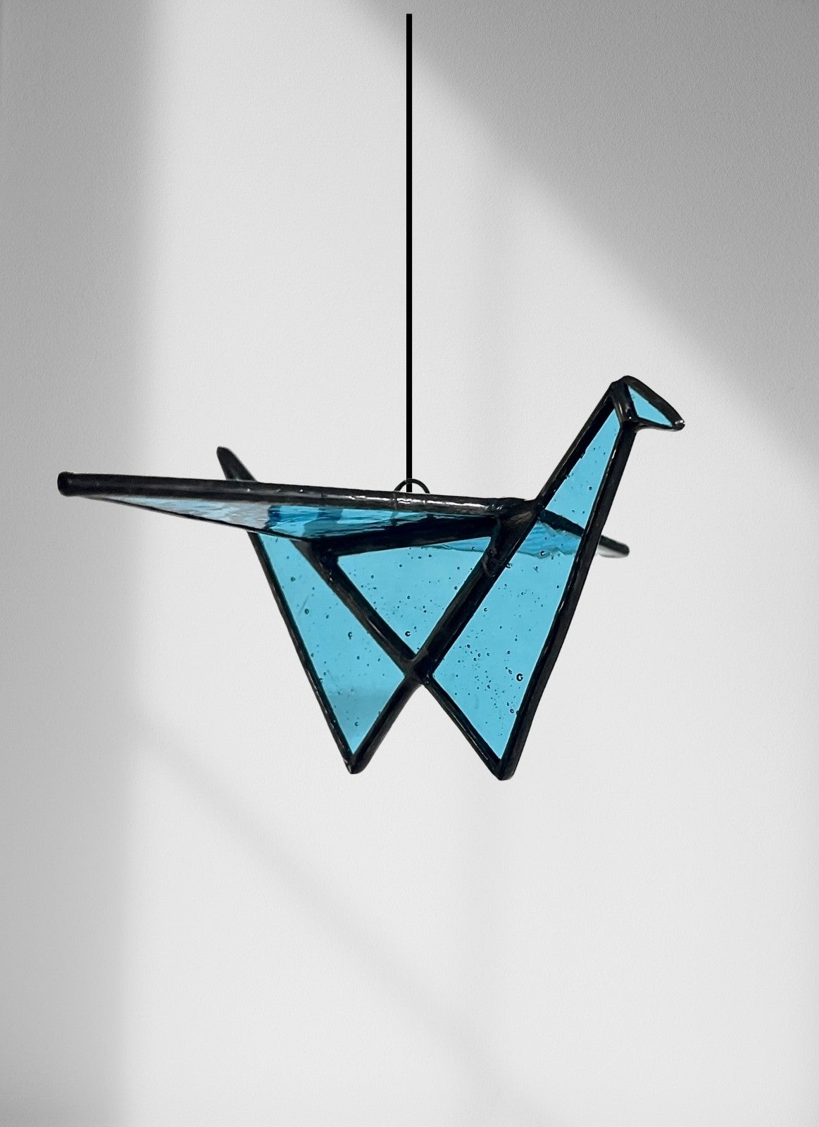 Stained Glass Origami Crane Mobile – Bird of Happiness - Samara Designs Studio