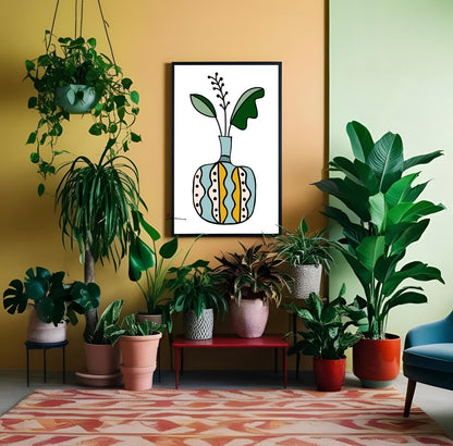 Modern Vase Art Print Collection – Minimalist Botanical Wall Art - Samara Designs Studio