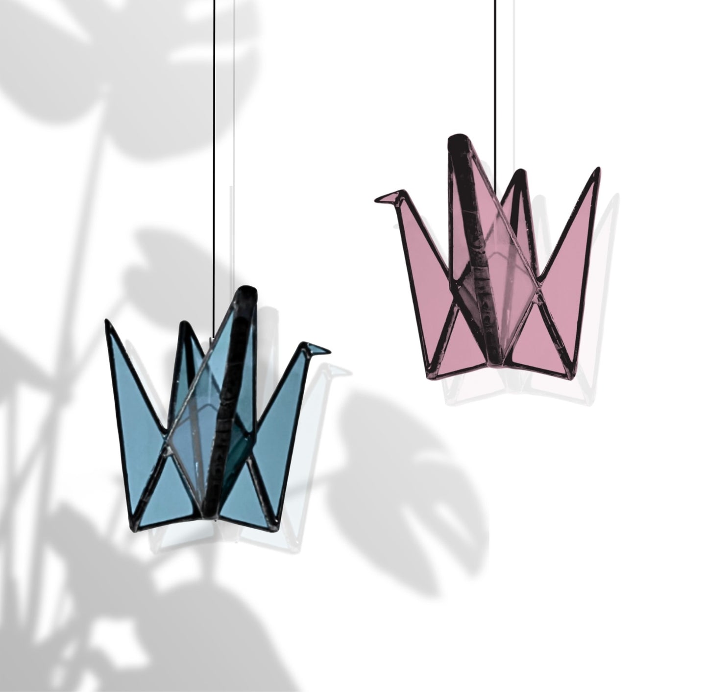 Stained Glass Origami Crane Suncatchers- Bird of Happiness - Samara Designs Studio