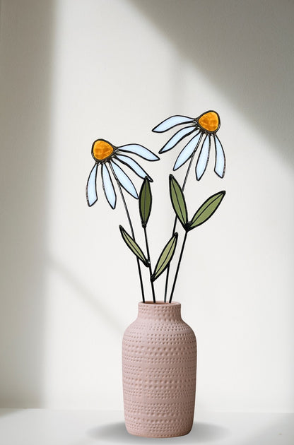 Stained Glass Coneflower Bouquet Set - Samara Designs Studio