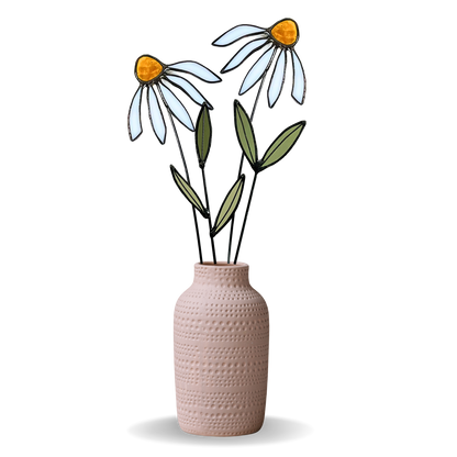 Stained Glass Coneflower Bouquet Set - Samara Designs Studio