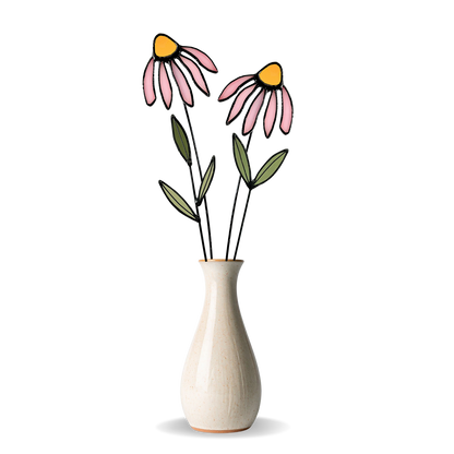 Stained Glass Coneflower Bouquet Set - Samara Designs Studio