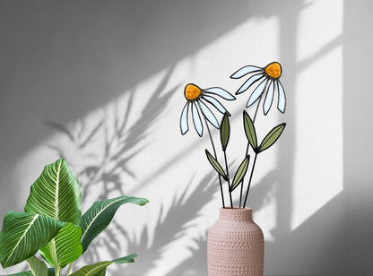 Stained Glass Coneflower Bouquet Set - Samara Designs Studio