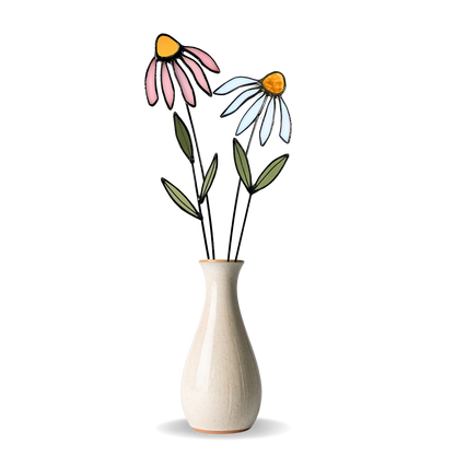 Stained Glass Coneflower Bouquet Set - Samara Designs Studio