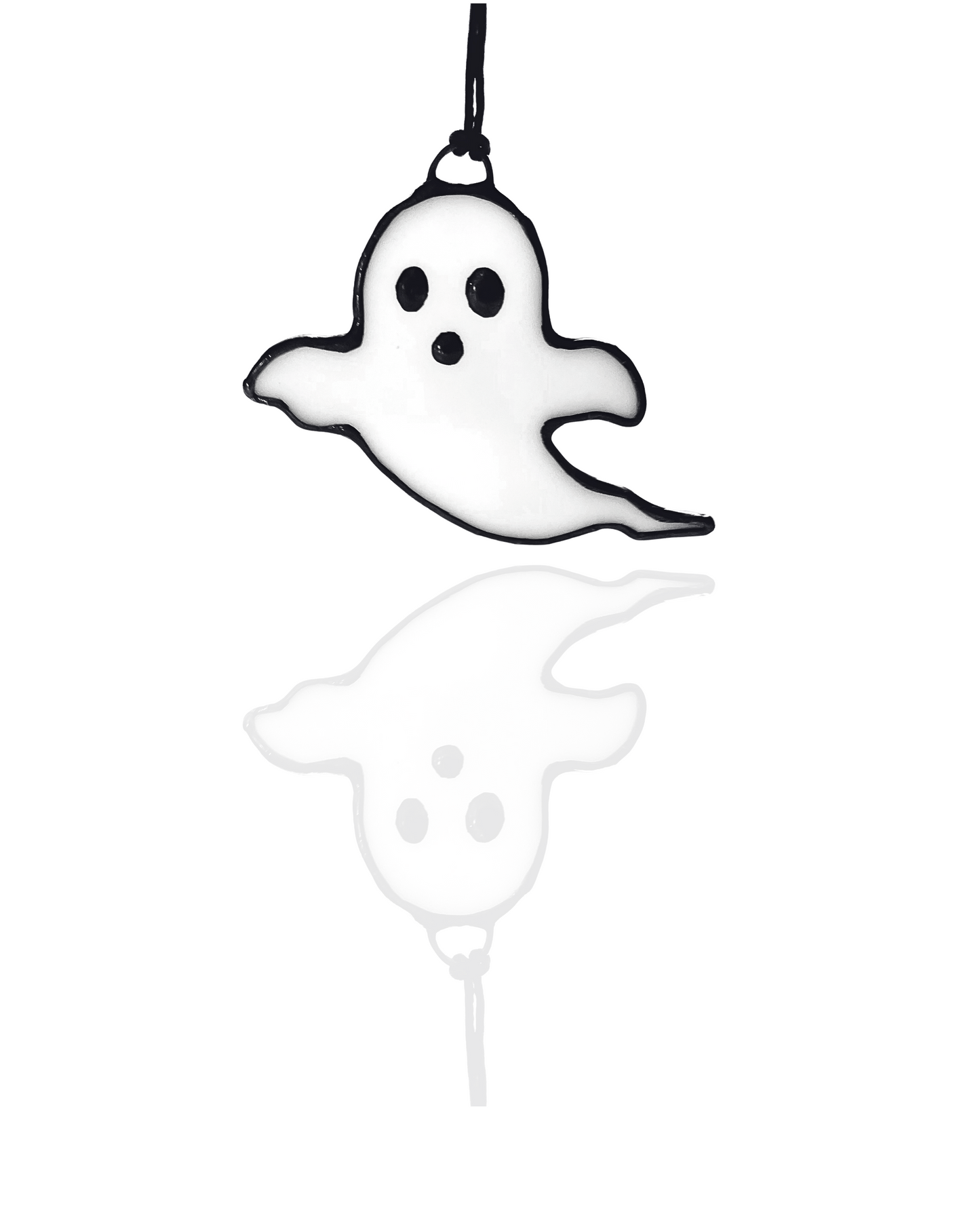 Halloween Stained Glass Ghost Suncatcher