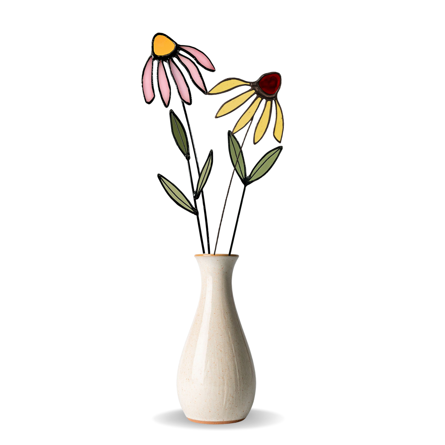 Stained Glass Coneflower Bouquet Set - Samara Designs Studio
