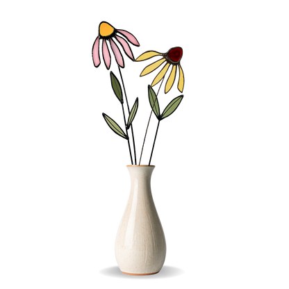 Stained Glass Coneflower Bouquet Set - Samara Designs Studio