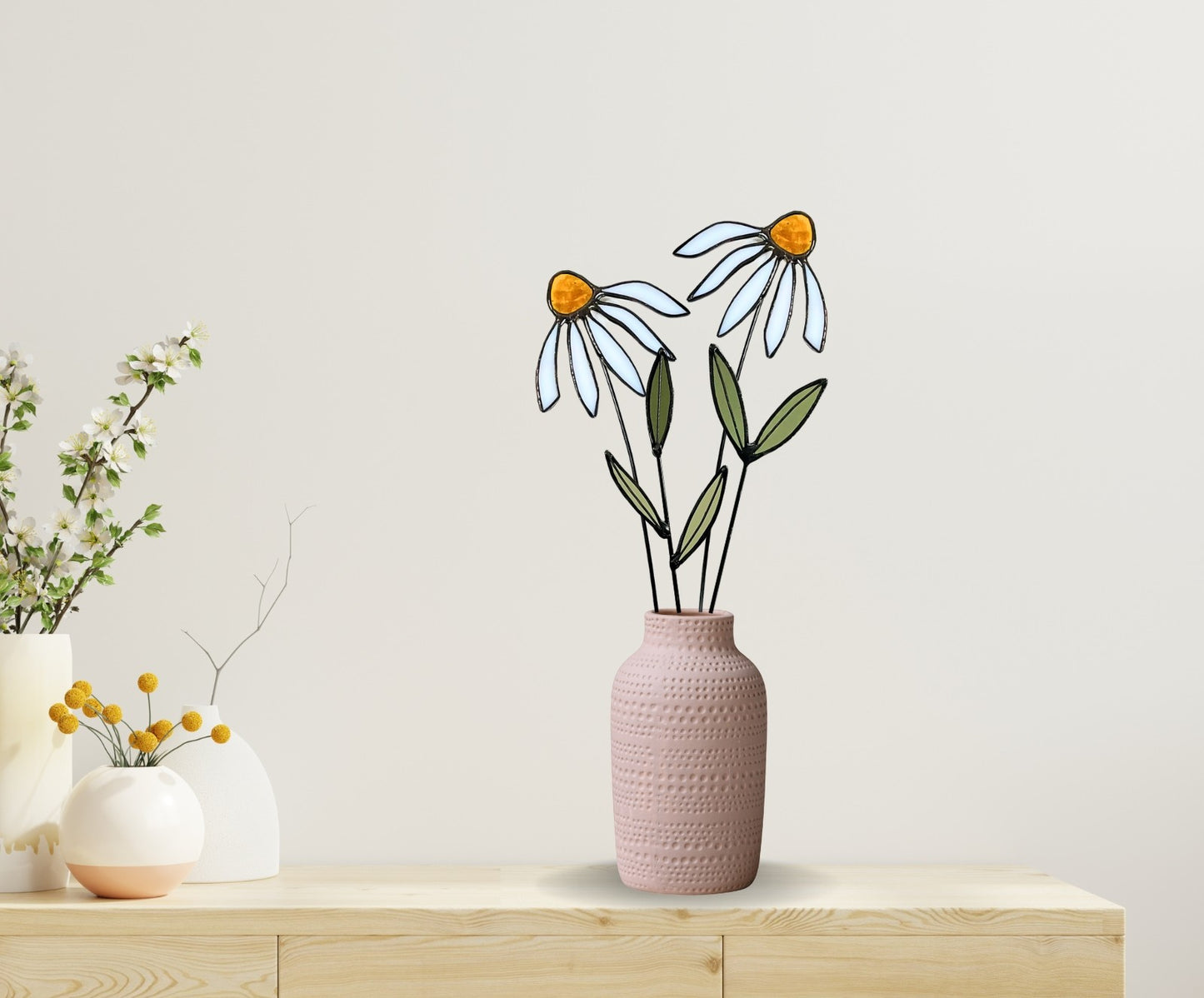 Stained Glass Coneflower Bouquet Set - Samara Designs Studio