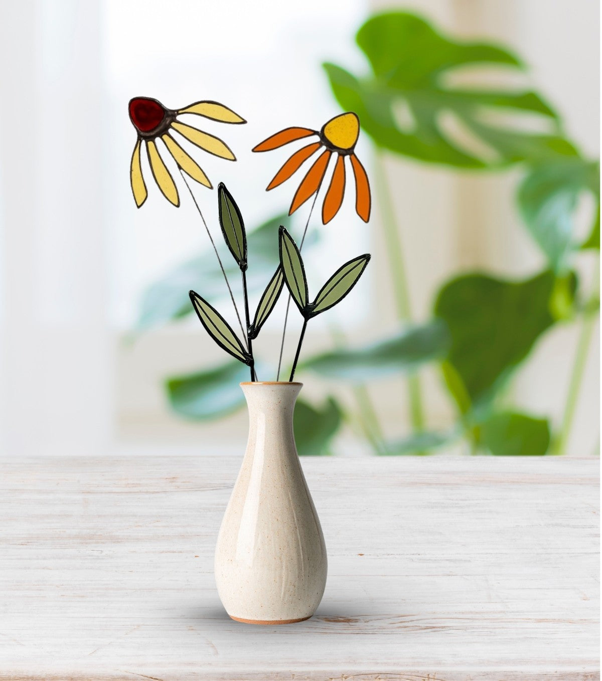 Stained Glass Coneflower Bouquet Set - Samara Designs Studio