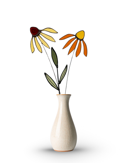 Stained Glass Coneflower Bouquet Set - Samara Designs Studio