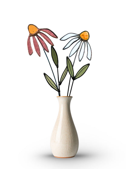 Stained Glass Coneflower Bouquet Set - Samara Designs Studio