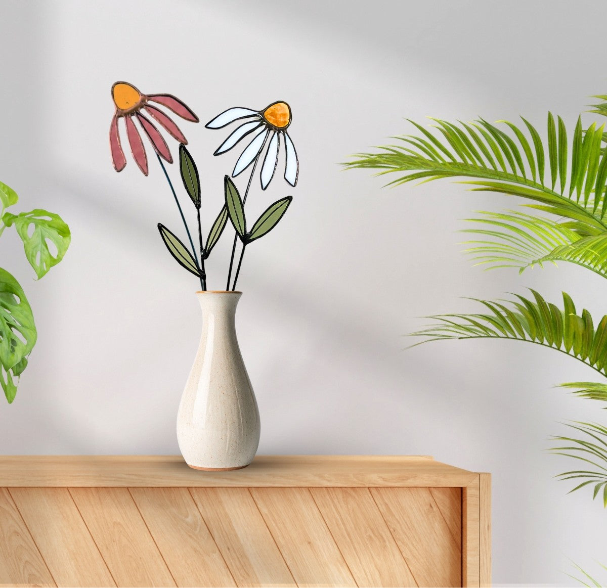 Stained Glass Coneflower Bouquet Set - Samara Designs Studio