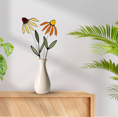 Stained Glass Coneflower Bouquet Set - Samara Designs Studio