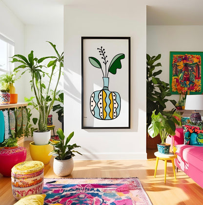 Modern Vase Art Print Collection – Minimalist Botanical Wall Art - Samara Designs Studio