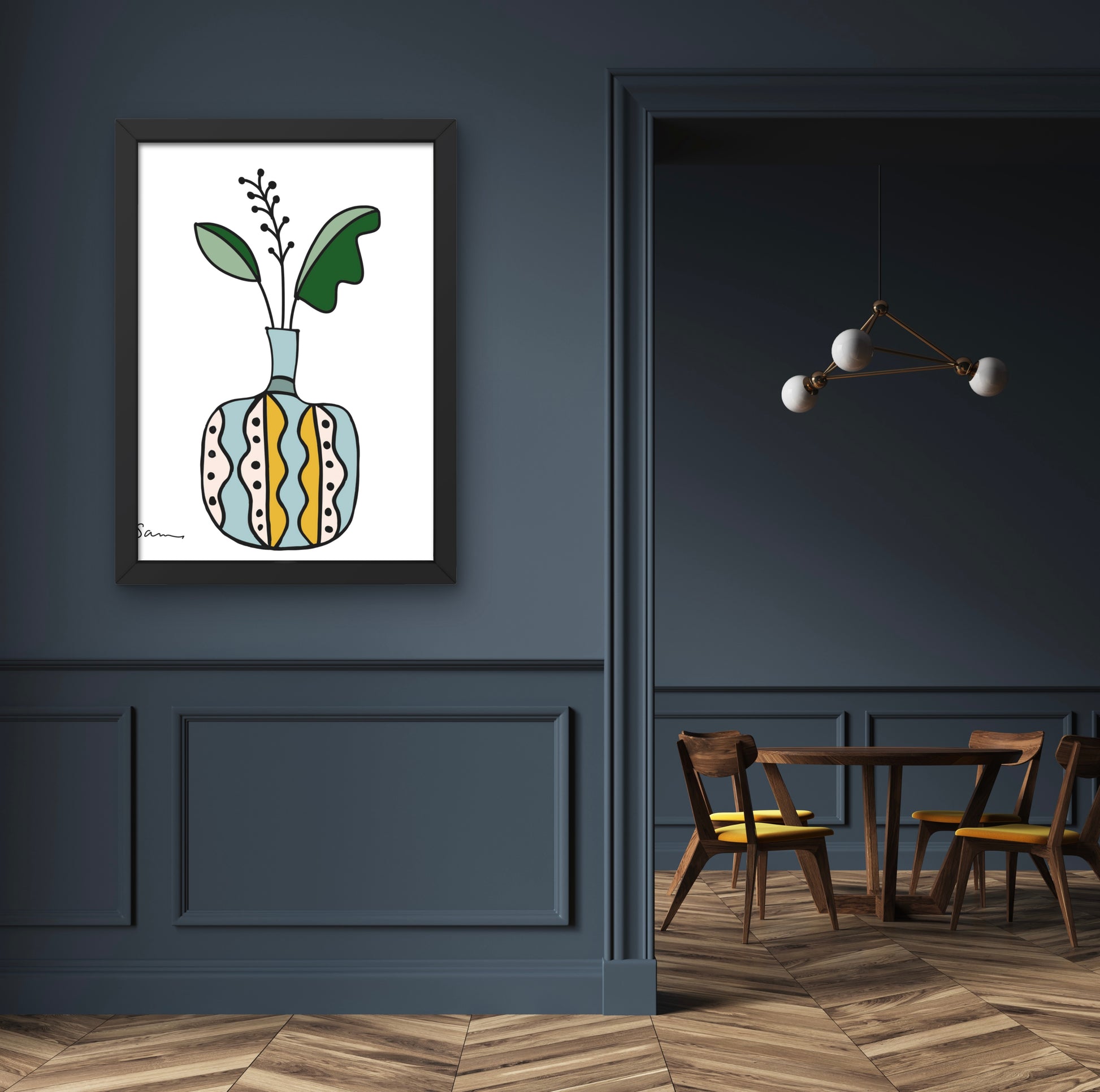 Modern Vase Art Print Collection – Minimalist Botanical Wall Art - Samara Designs Studio