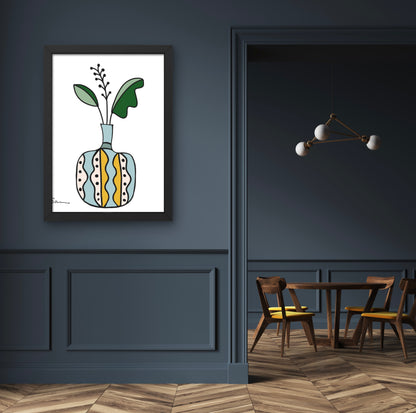 Modern Vase Art Print Collection – Minimalist Botanical Wall Art - Samara Designs Studio