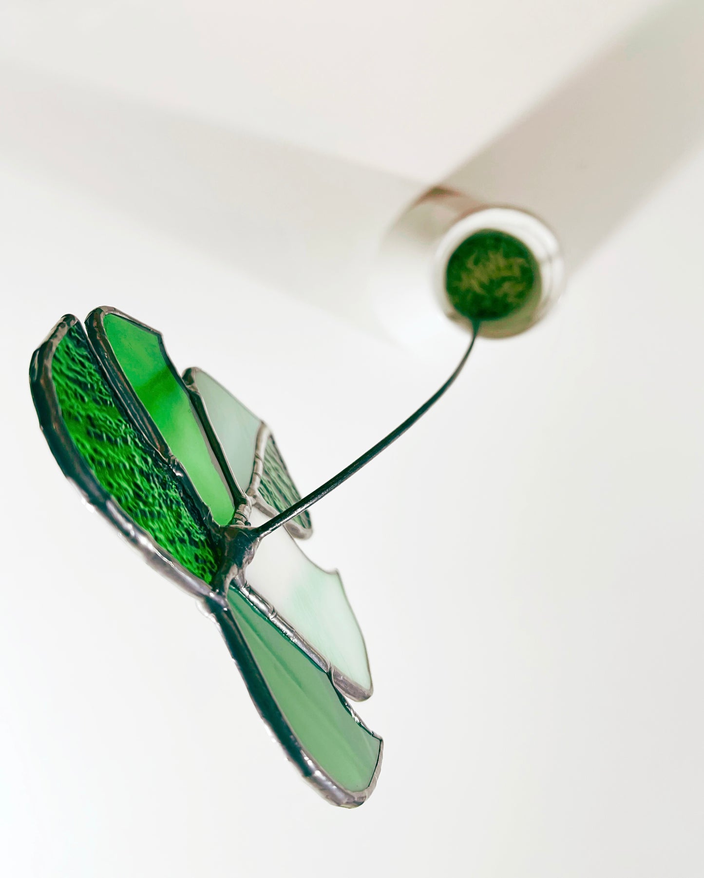 Modern Stained Glass Monstera Leaf