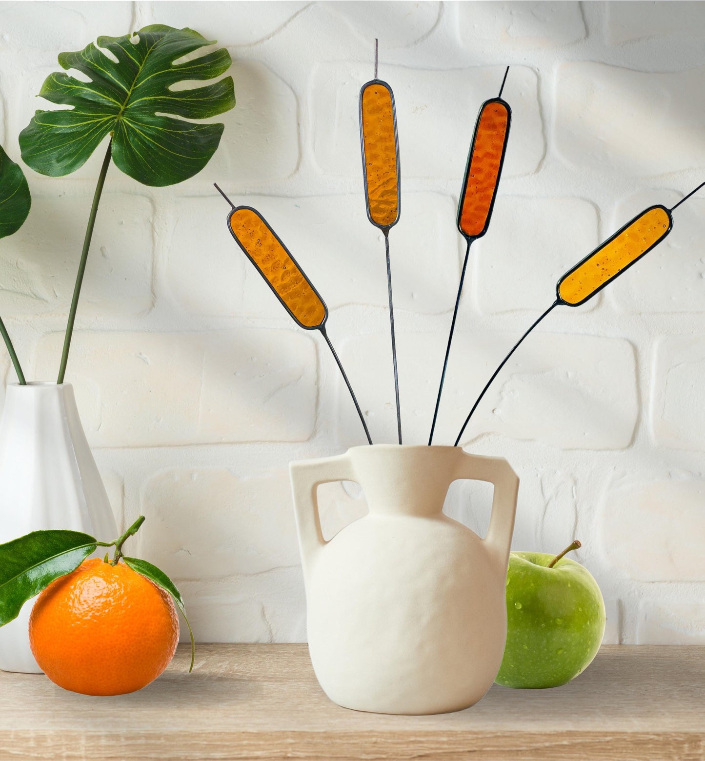 Glass Cattail Stems