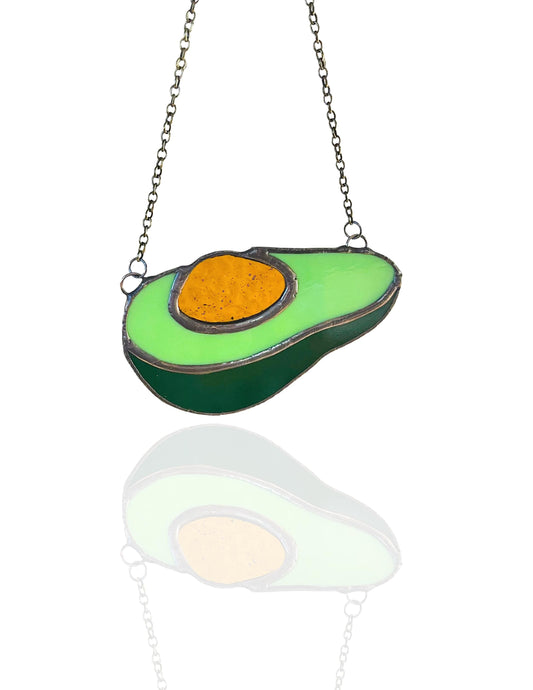 Glass Avocado Suncatcher